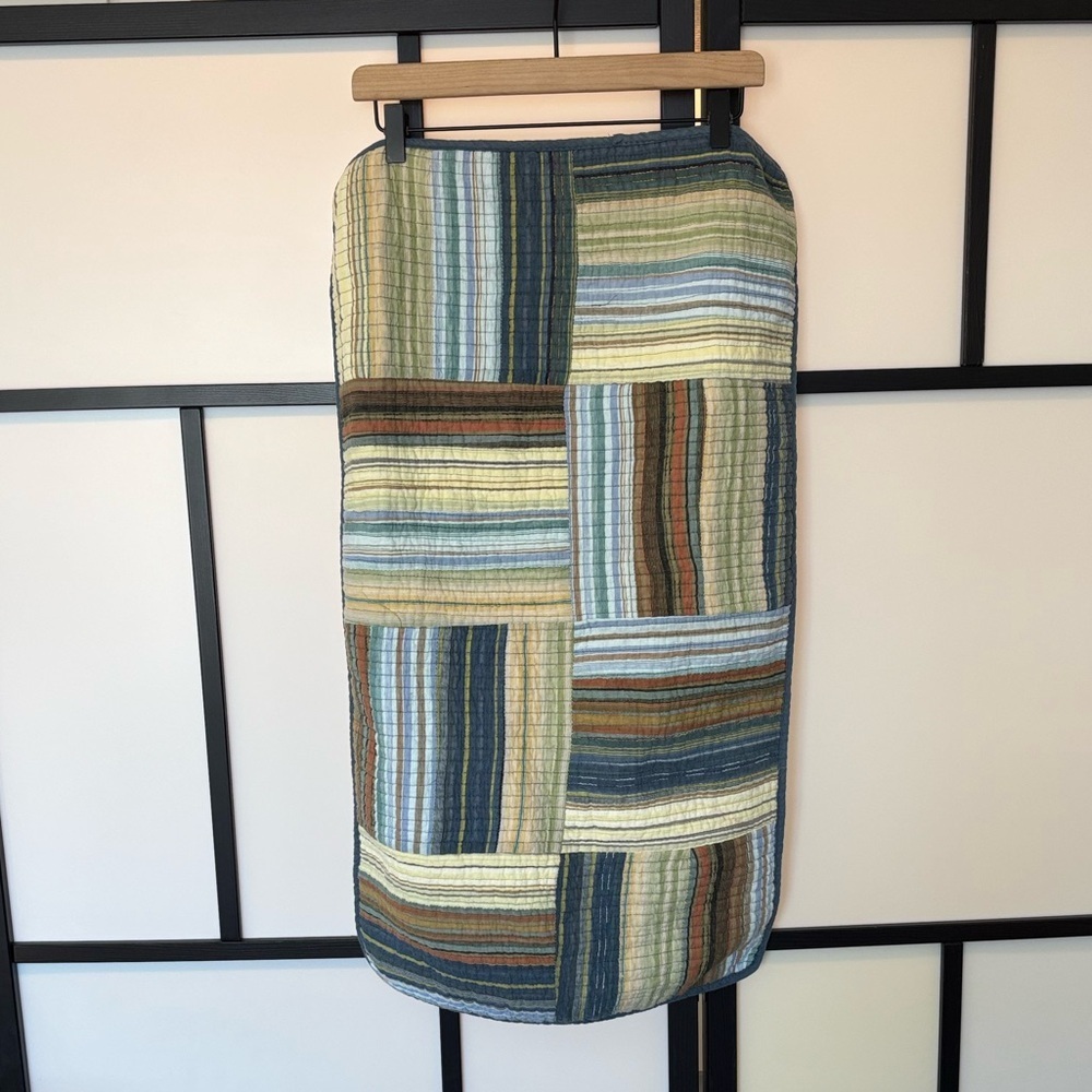 Chenab One pillow case stripes boho neutral earth tones
